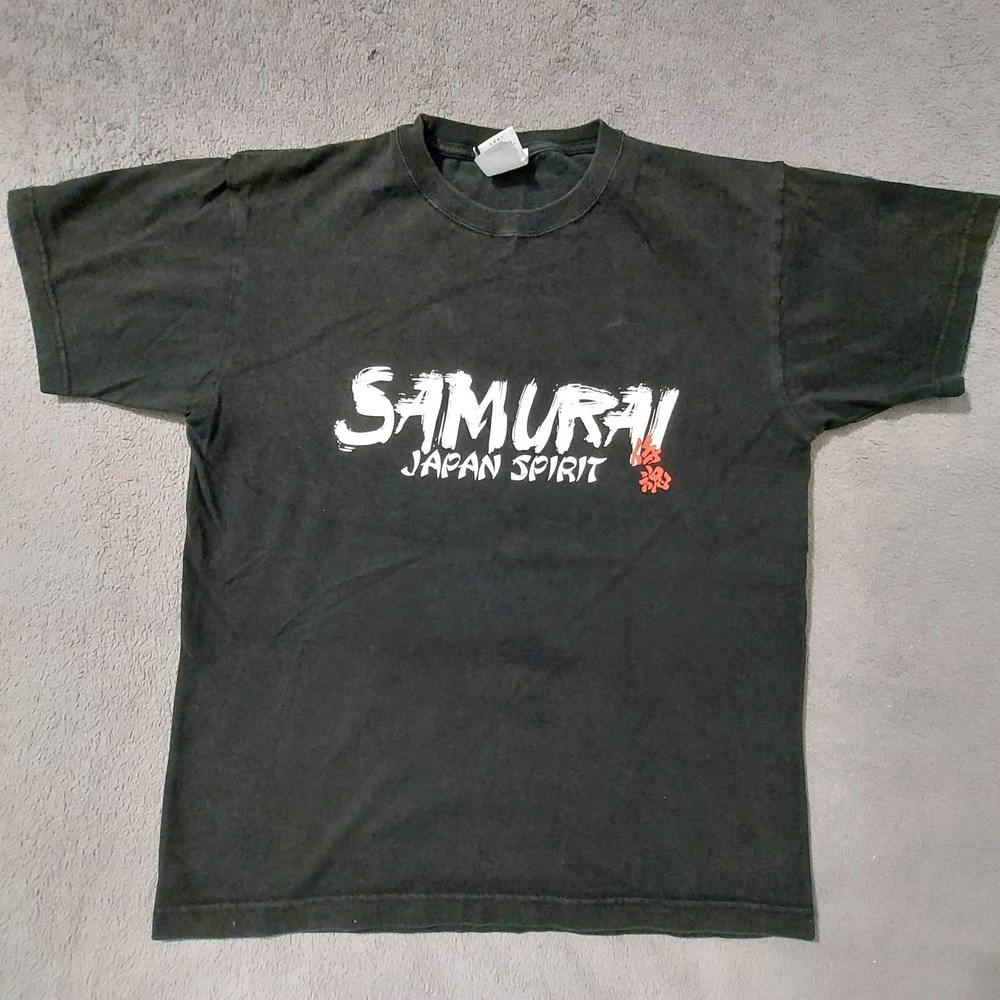 Samurai Japan Spirit Shirt Mens XL Nippon Black Short Sleeve Tee - Picture 6 of 8